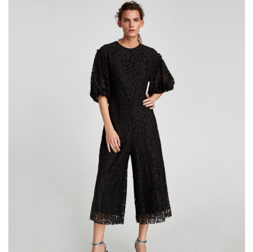 Zara Elegant Black Lace jumpsuit
